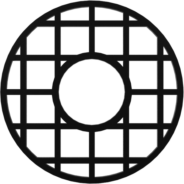 Ekena Millwork O'Neal Architectural Grade PVC Pierced Ceiling Medallion, Black, 22"OD x 8"ID x 3/4"P CMPP22ONSBL - main